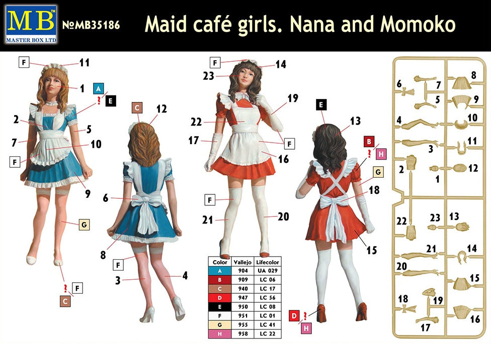 MASTER BOX Maid caf girls. Nana and Momoko | 4820113081576