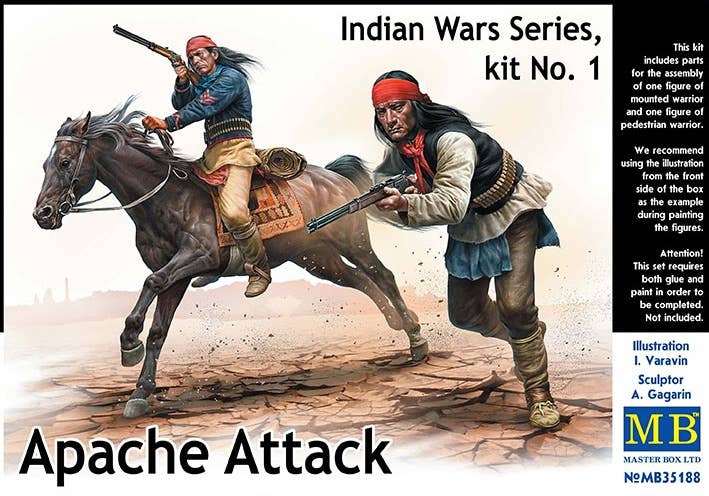 MASTER BOX Indian Wars Series, kit No. 1. Apache Attack | 4820113081590