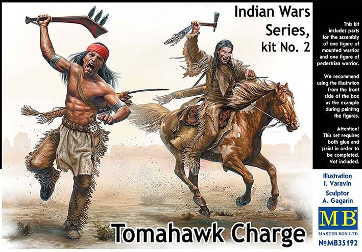 MASTER BOX 1/35 Indian Wars Series, kit No. 2. Tomahawk Charge | 4820113081163