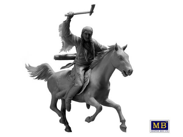 MASTER BOX 1/35 Indian Wars Series, kit No. 2. Tomahawk Charge | 4820113081163