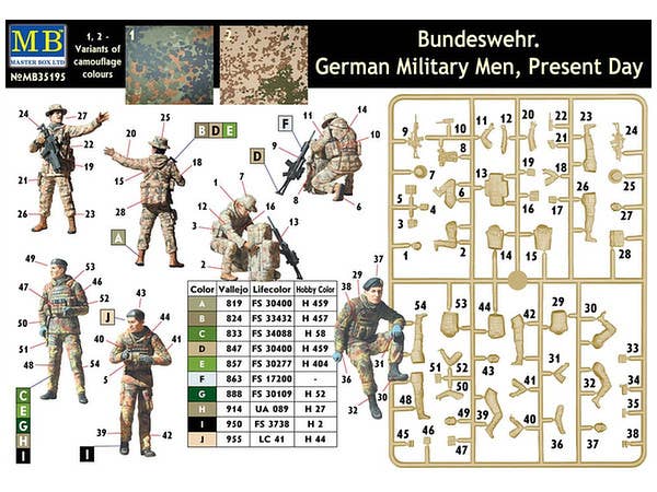 MASTER BOX 1/35 Bundeswehr. German Military Men, Present Day - UPC 4820113081804 | 4820113081804