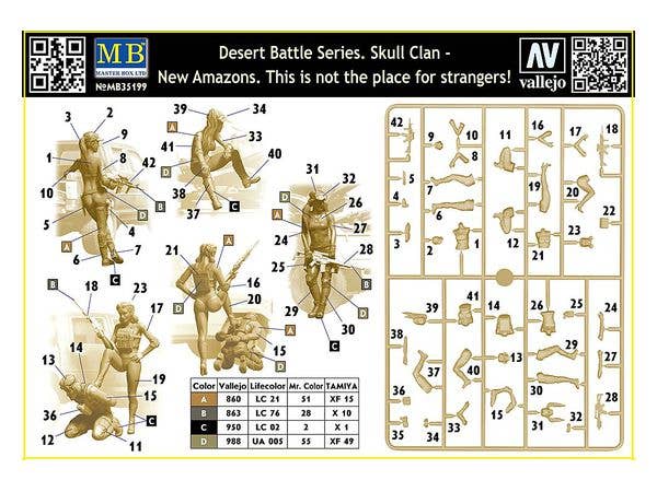 MASTER BOX 1/35 Desert Battle Series. Skull Clan - New Amazons. This is not the place for strangers | 4820113082139