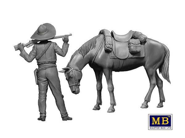 MASTER BOX 1/35 Outlow. Gunslinger series. Kit No. 3. Pedro Melgoza - Bounty Hunter | 4820113082221