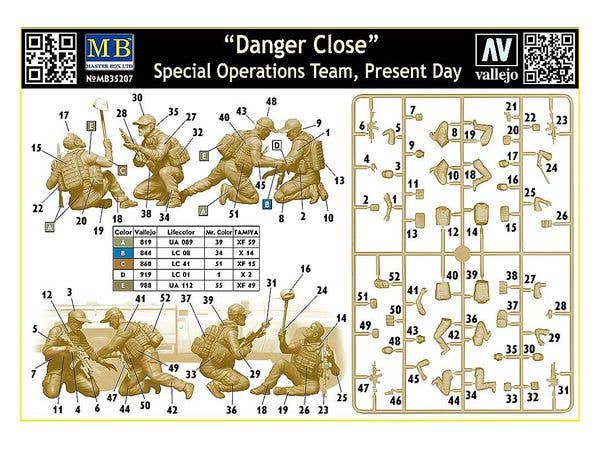 MASTER BOX 1/35 Danger Close. Special Operations Team, Present Day | 4820113082245