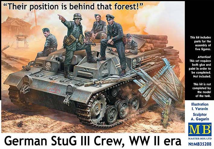 MASTER BOX 1/35 German StuG III Crew, WW II era. 'Their position is behind that forest' | 4820113082269