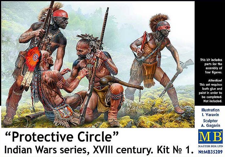 MASTER BOX 1/35 Protective Circle. Indian Wars series, XVIII century. Kit No. 1 | 4820113082276
