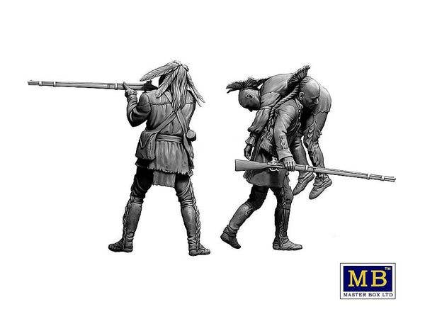 MASTER BOX 1/35 'Wounded brother'. Indian Wars series, XVIII century. Kit No. 2 | 4820113082283