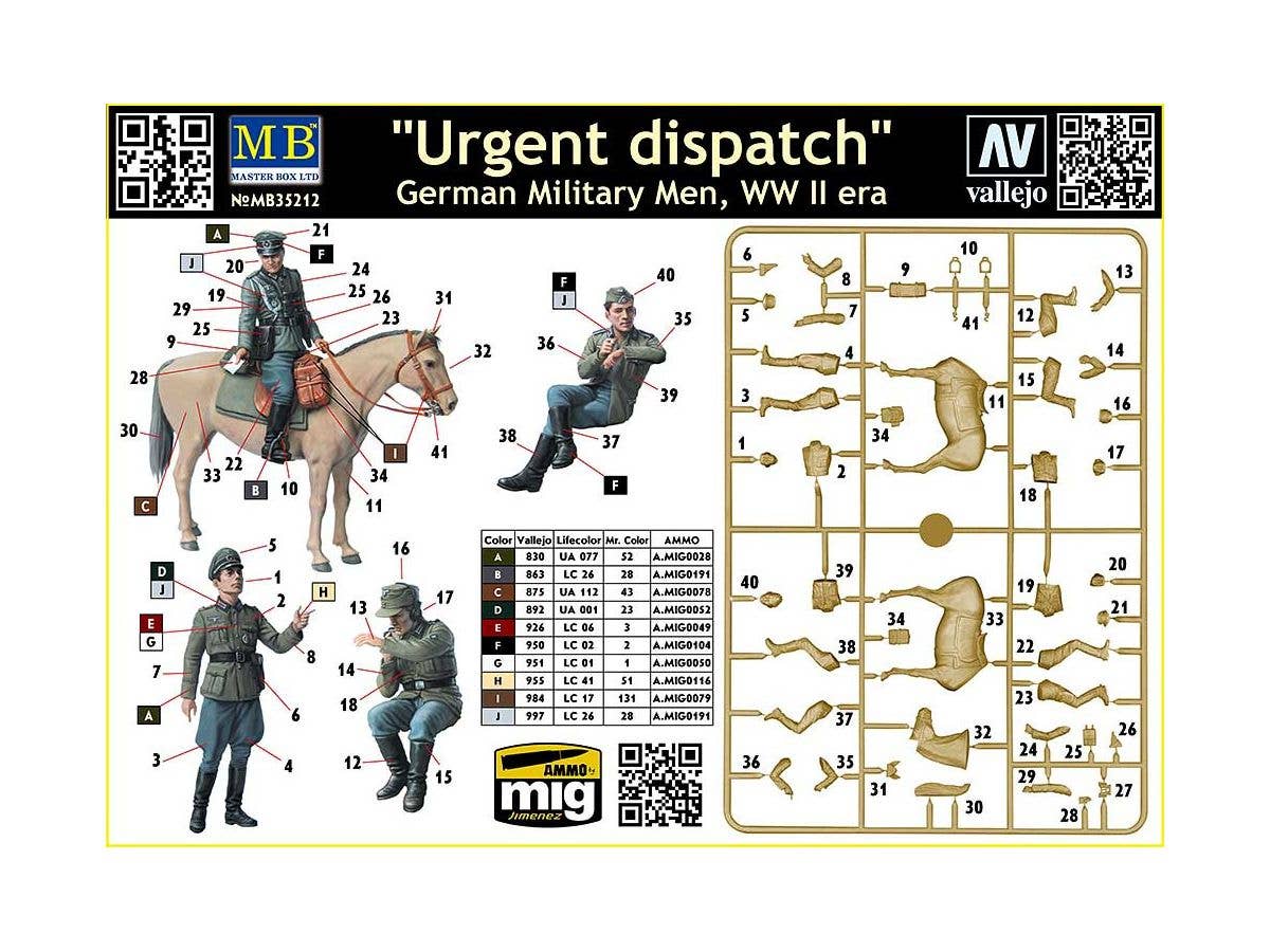 MASTER BOX 1/35 Urgent Dispatch. German Military Men, WW II era | 4820113082306