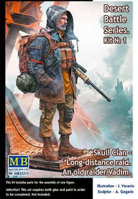 MASTER BOX 1/35 Post-apocalyptic fiction. Desert Battle Series.  Skull Clan Long-distance raid. Kit No.1. An old raider. Vadim | 4820113082320