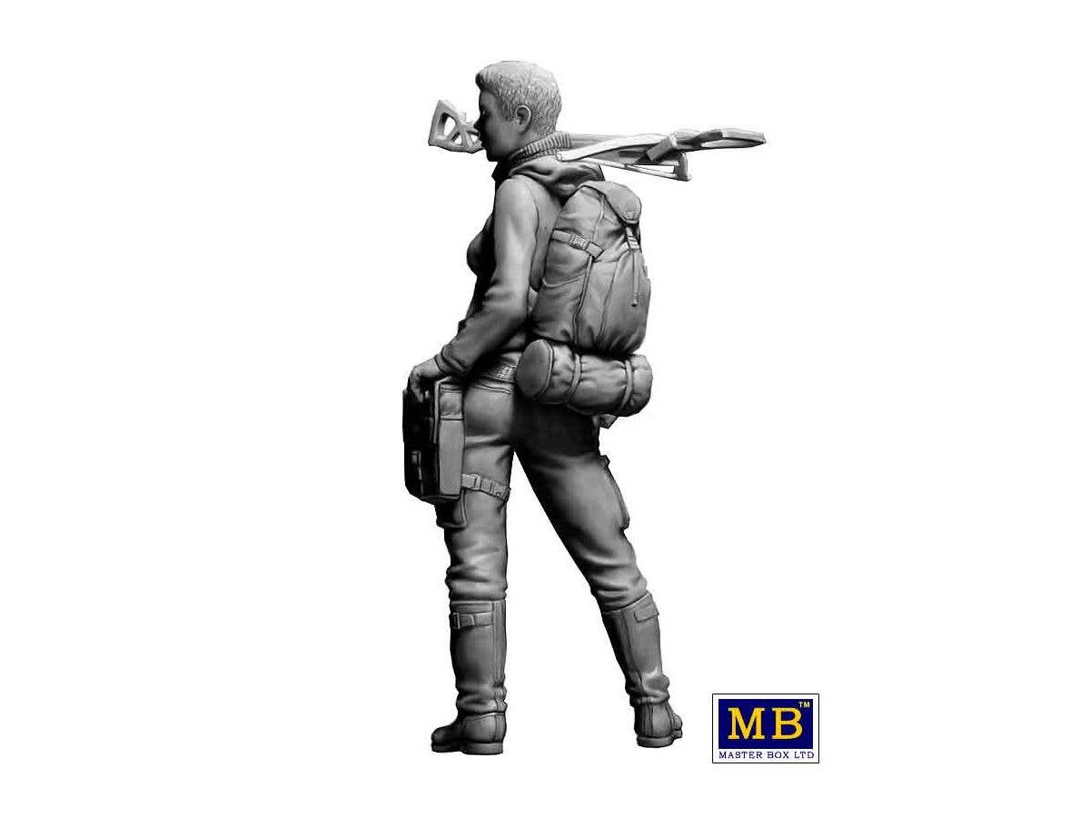MASTER BOX 1/35 Post-apocalyptic fiction. Desert Battle Series. Skull Clan Long-distance raid. Kit No2. A new leader. Hanna | 4820113082337