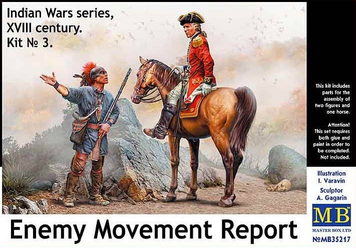 MASTER BOX 1/35 Enemy Movement Report. Indian Wars Series, XVIII century. Kit No. 3 | 4820113082368