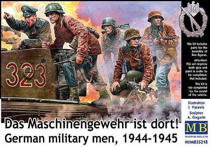 MASTER BOX 1/35 German military men, 1944-1945. Das Maschinengewehr ist dort | 4820113082382