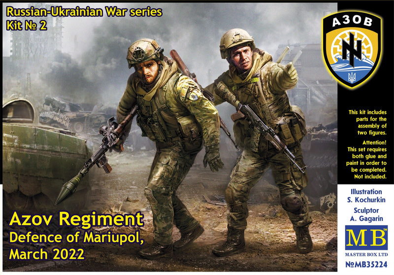 MASTER BOX 1/35 Russian-Ukrainian War series Azov Regiment, Defence of Mariupol, March 2022. Kit No.2