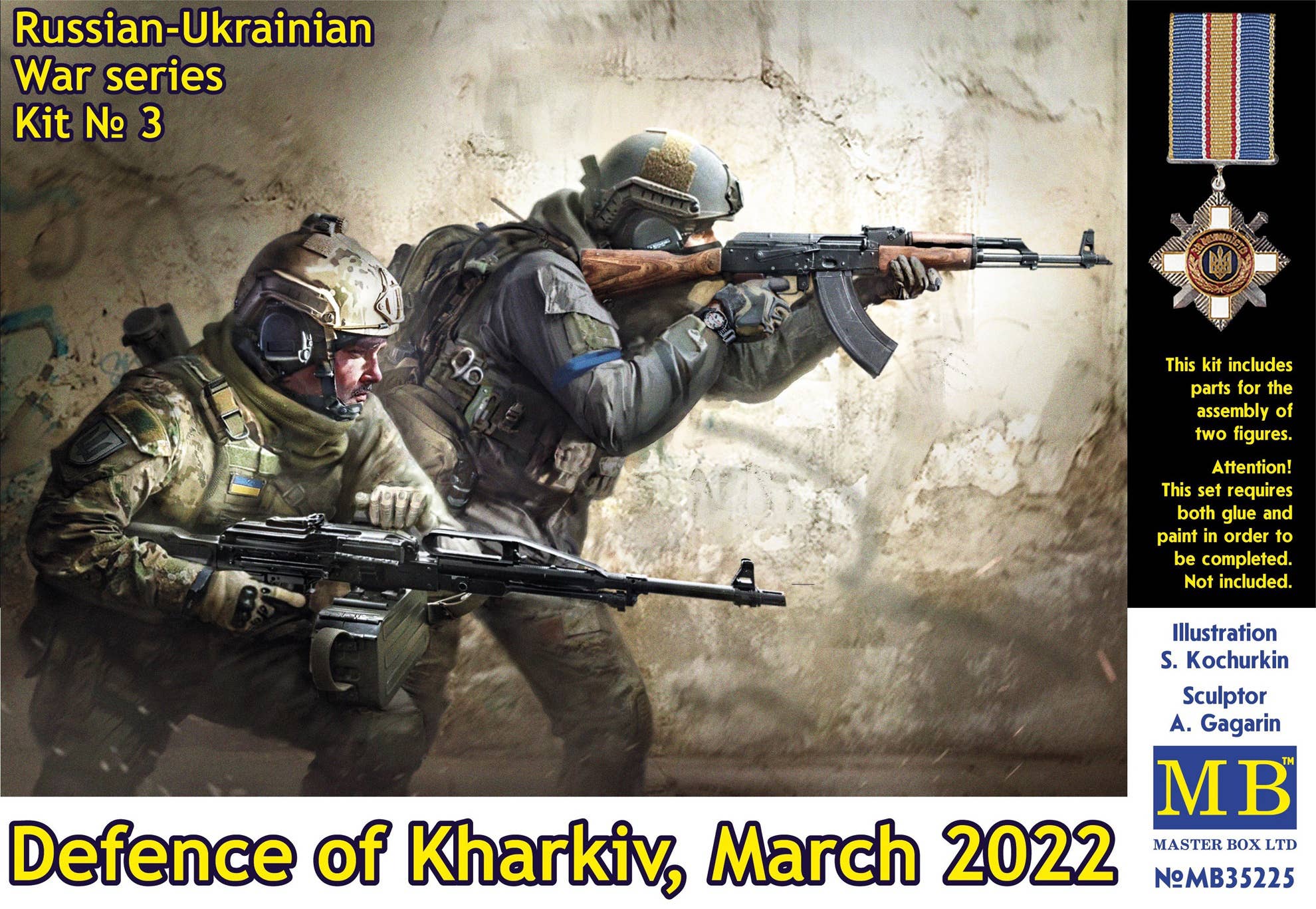 MASTER BOX 1/35 Russian-Ukrainian War series Defence of Kharkiv, March 2022. Kit No.3 | 4820113082696