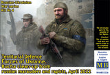MASTER BOX 1/35 Russian-Ukrainian War series Territorial Defence Forces of Ukraine. Bucha clean-up, April 2022. Kit No.4