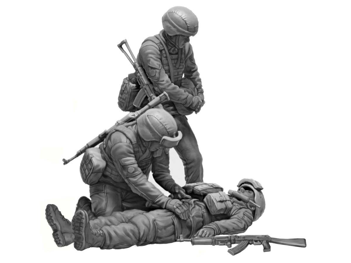 MASTER BOX 1/35 Russian-Ukrainian War Series. Kit No 8. On the battlefield. Ukrainian military medics | 4820113082757