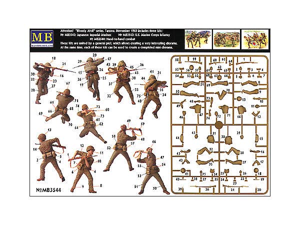 MASTER BOX 1/35 Bloody Atoll series. Kit No 3, Hand-to-hand combat, Tarawa, November 1943 | 4820113080036