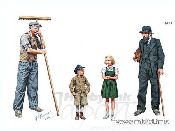 MASTER BOX 1/35 Civilians, Western region, WW II era | 4820113080340