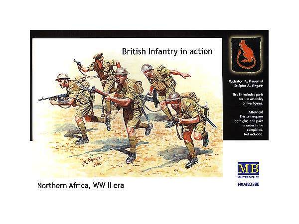 MASTER BOX 1/35 British Infantry in action, Northern Africa, WW II era | 4820113080296