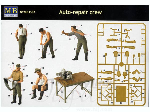MASTER BOX 1/35 Auto-Repair Crew | 4820113080210