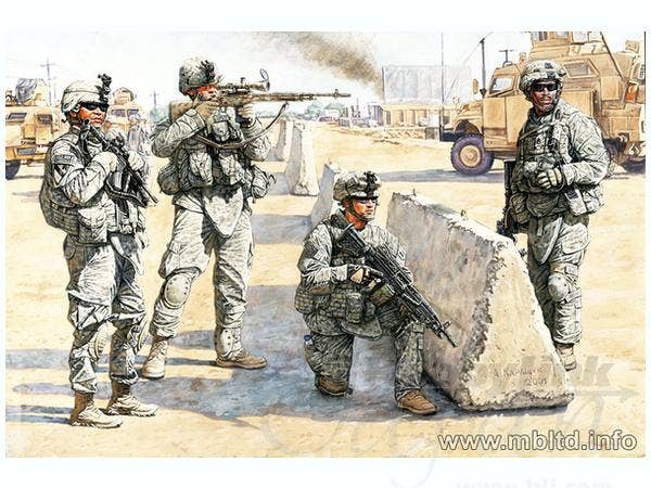 MASTER BOX 1/35 US Check Point in Iraq | 4820113080418