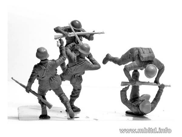 MASTER BOX 1/35 Hand-to-hand fight, British and German Infantry. Battles in Northern Africa. Kit 1 | 4820113080470