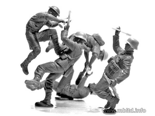 MASTER BOX 1/35 Hand-to-hand fight, British and German Infantry. Battles in Northern Africa. Kit 1 | 4820113080470