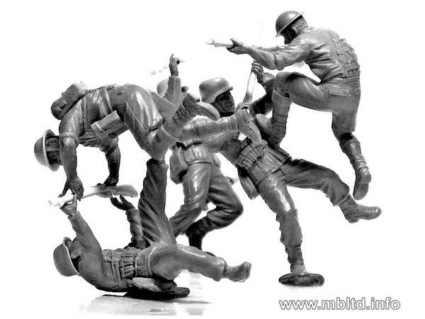 MASTER BOX 1/35 Hand-to-hand fight, British and German Infantry. Battles in Northern Africa. Kit 1 | 4820113080470