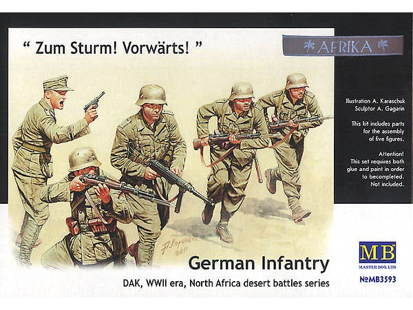 MASTER BOX 1/35 German Infantry, DAK, WWII, North Africa desert battles series, Kit N 3 | 4820113080487