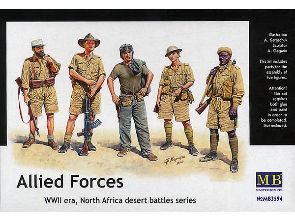 MASTER BOX 1/35 Allied Forces, WW II era, North Africa, desert battles series | 4820113080494