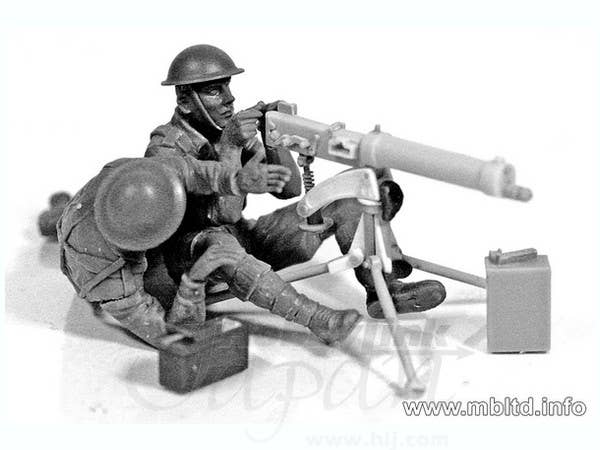 MASTER BOX 1/35 Vickers Machine Gun team, North Africa Desert Battle Series, WW II era | 4820113080524