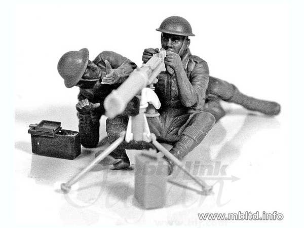 MASTER BOX 1/35 Vickers Machine Gun team, North Africa Desert Battle Series, WW II era | 4820113080524