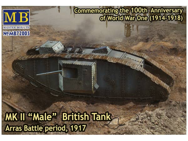 Master Box 1/72 Mk.II 'Male' British Tank, Arras Battle period, 1917 | 4820113081279