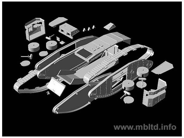 Master Box 1/72 Mk.II 'Female' British Tank, Arras Battle period, 1917 | 4820113081286