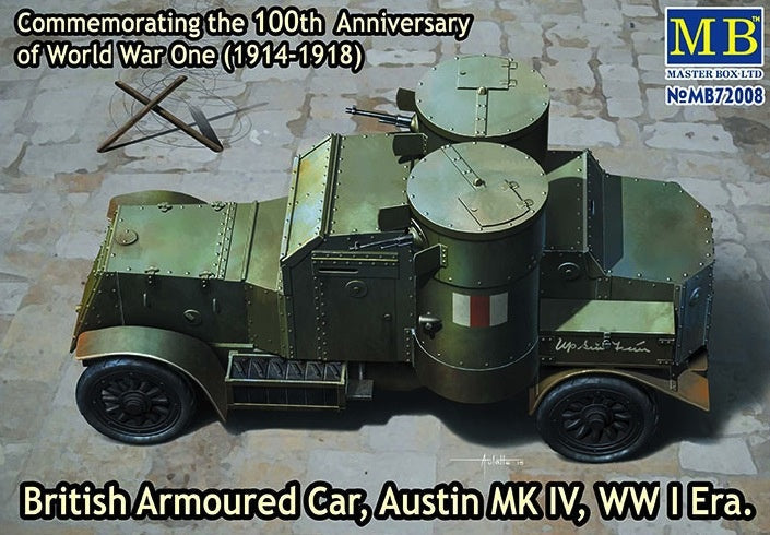 Master Box 1/72 British Armoured Car, Austin, Mk.IV, WW I Era - UPC 5907747900080 | 5907747900080