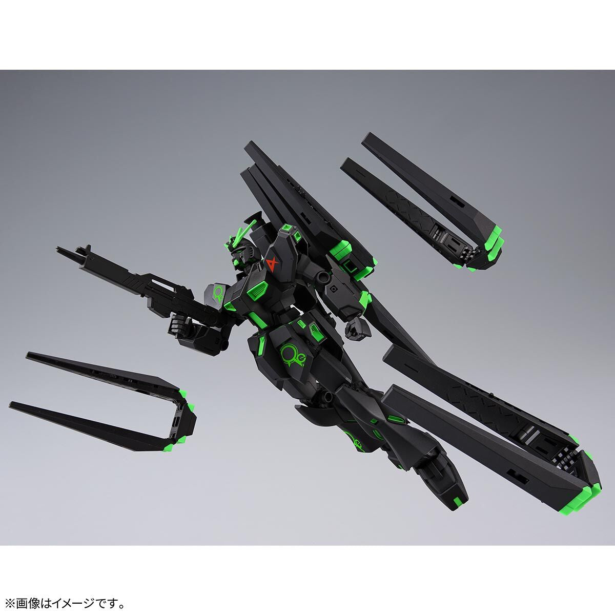 P-Bandai Entry Grade 1/144 Nu Gundam &fin Funnel [Recirculation Color/Neon Green] Paperless