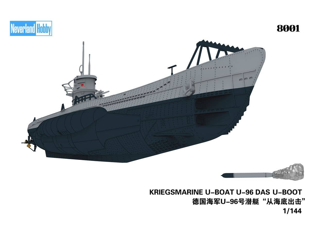 Neverland Hobby 1/144 Kriegsmarine U-Boat U-96 "Das U-Boot" Snap Kit | 6976859520003