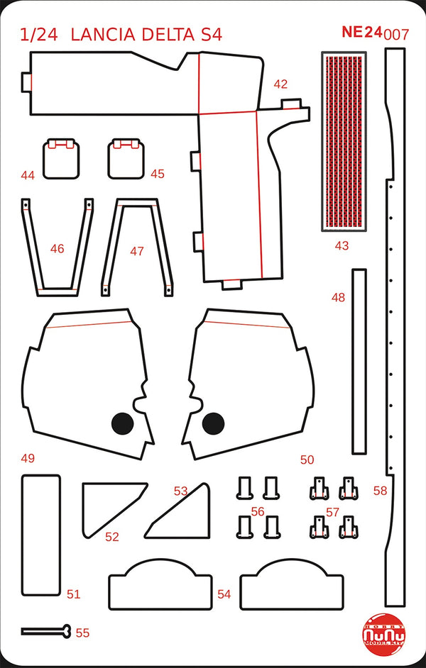 Platz NuNu 1/24 Detail Up Parts for LANCIA Delta S4 86 Sanremo Rally