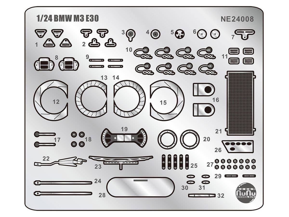 Platz Detail-Up Parts for 1/24 BMW M3 E30 '88 SPA 24 Hours Winner | 4545782065848