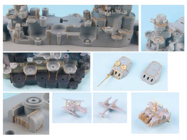 Pit Road 1/700 Detail Up Parts Set For IJN Battleship Yamato Final | 4986470019451