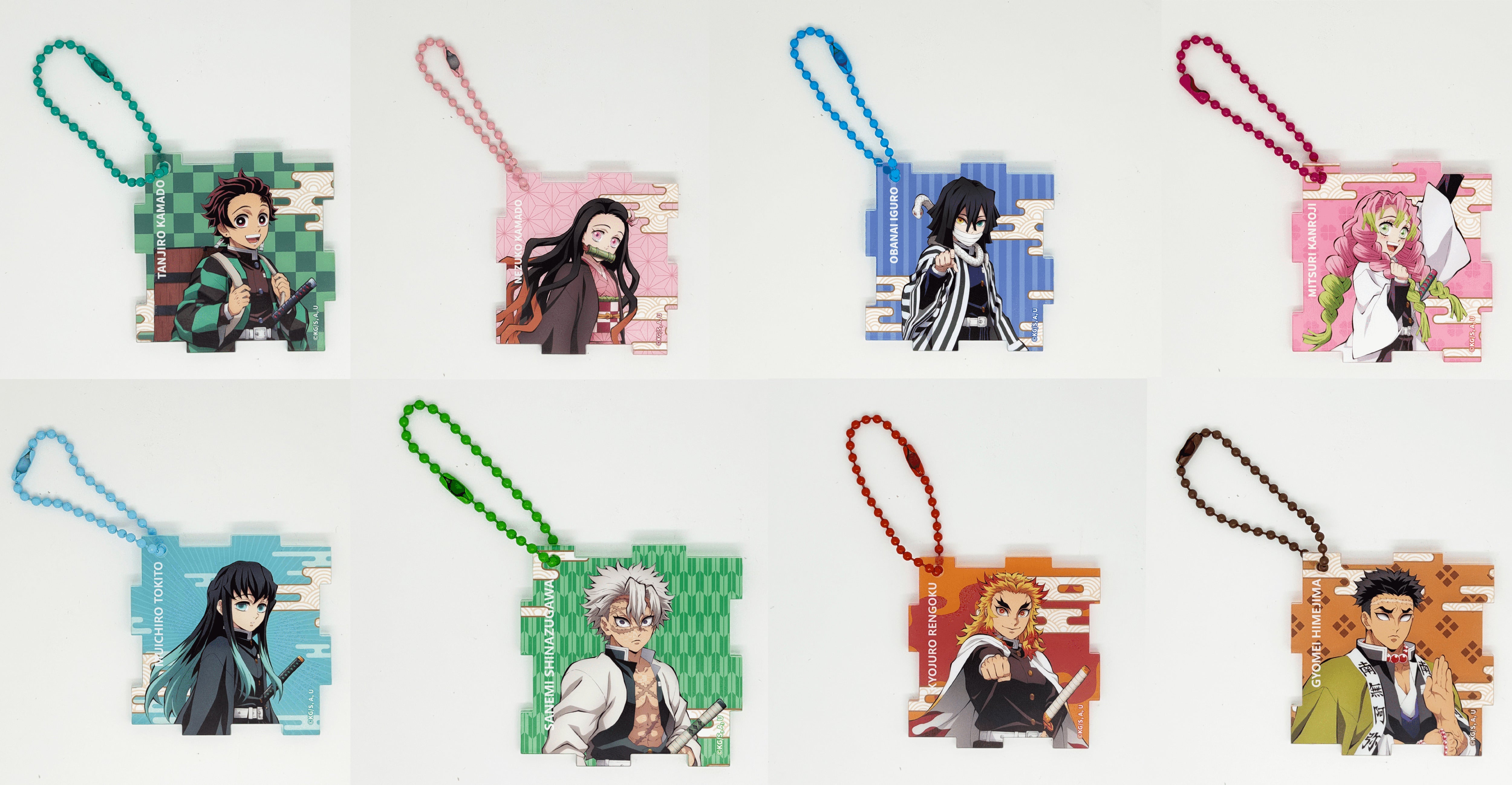 Demon Slayer - Stained Glass Effect Puzzle Charm (Box of 8)
