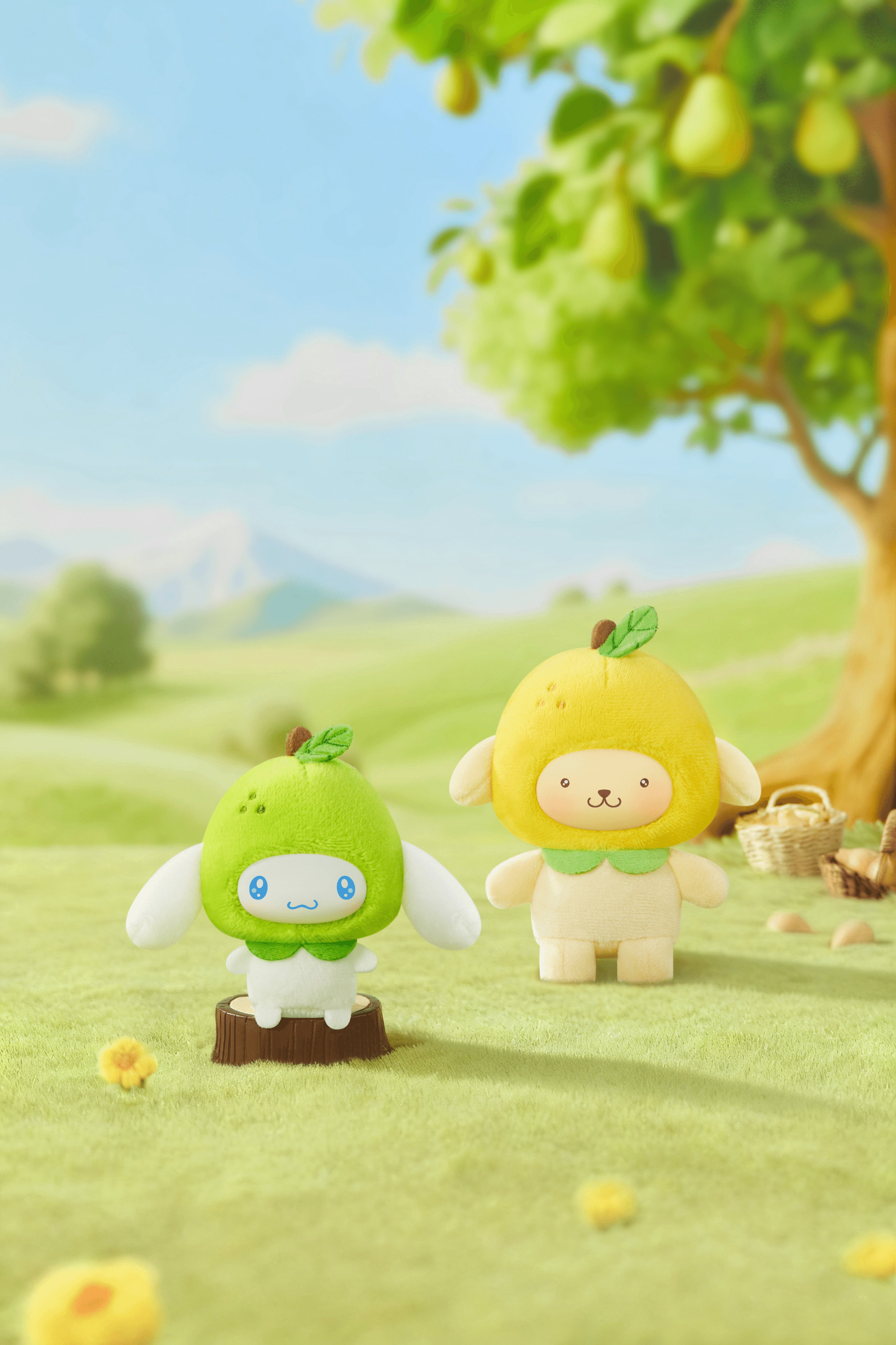 Sanrio characters Fruit & Vegetable Series Mini Plush Charm Blind Box (Box of 8)