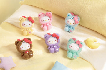 Hello Kitty Teddy Pajamas Series Plush Pendant Blind Box (Box of 6)