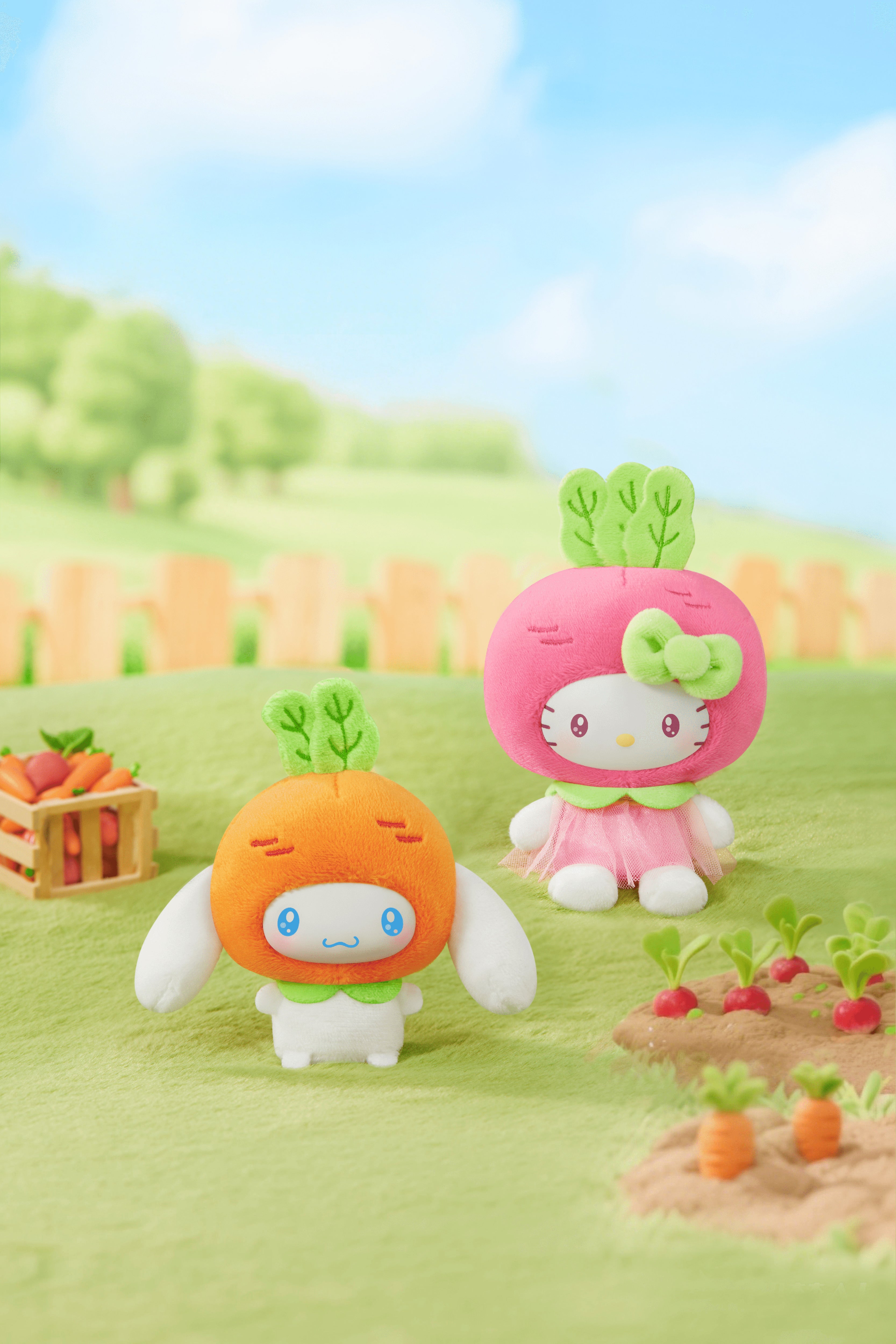 Sanrio characters Fruit & Vegetable Series Mini Plush Charm Blind Box (Box of 8)