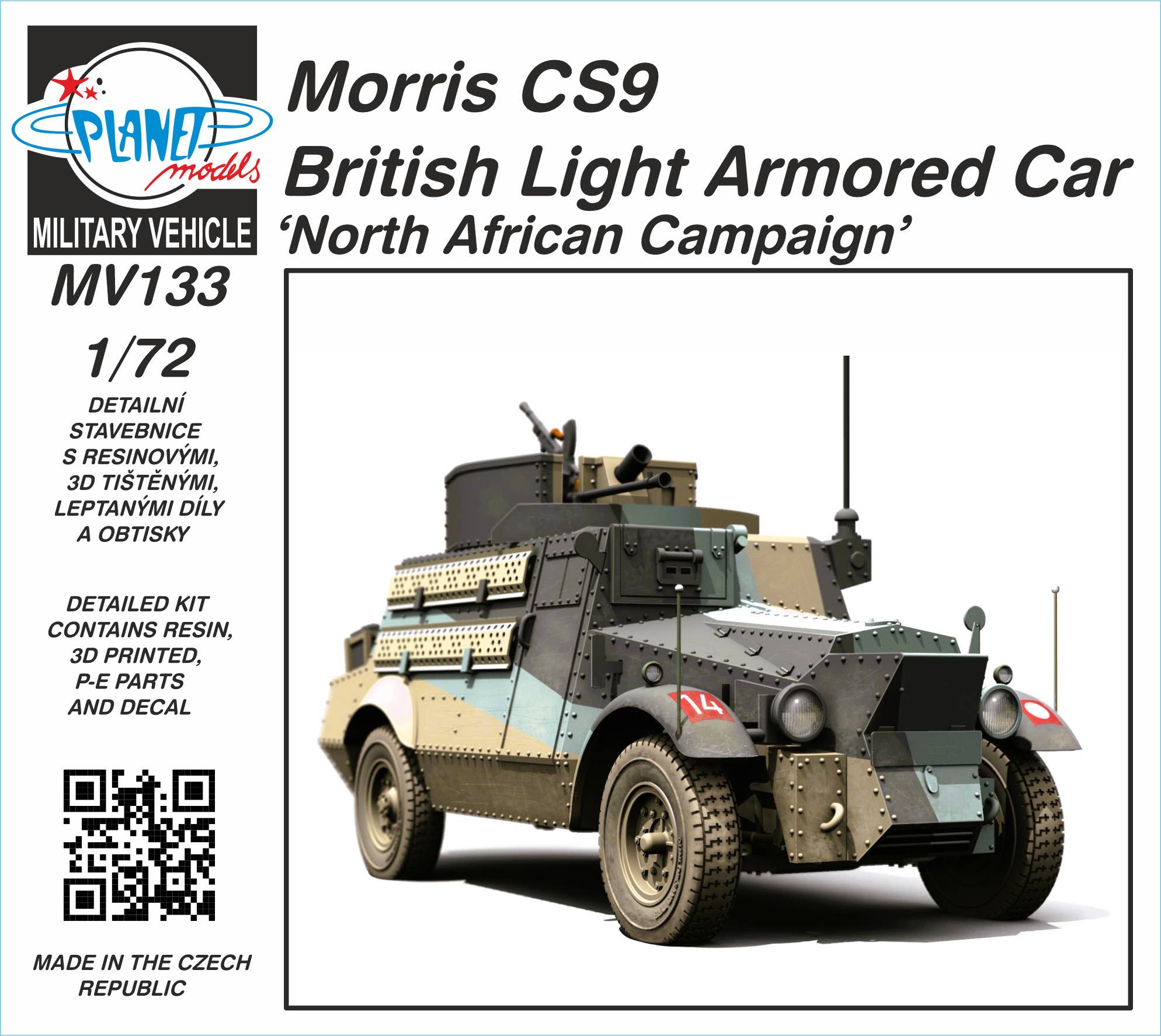 Special Hobby Morris CS9 British Light Armored Car ‘North African Campaign’1/72 | 8595593130828