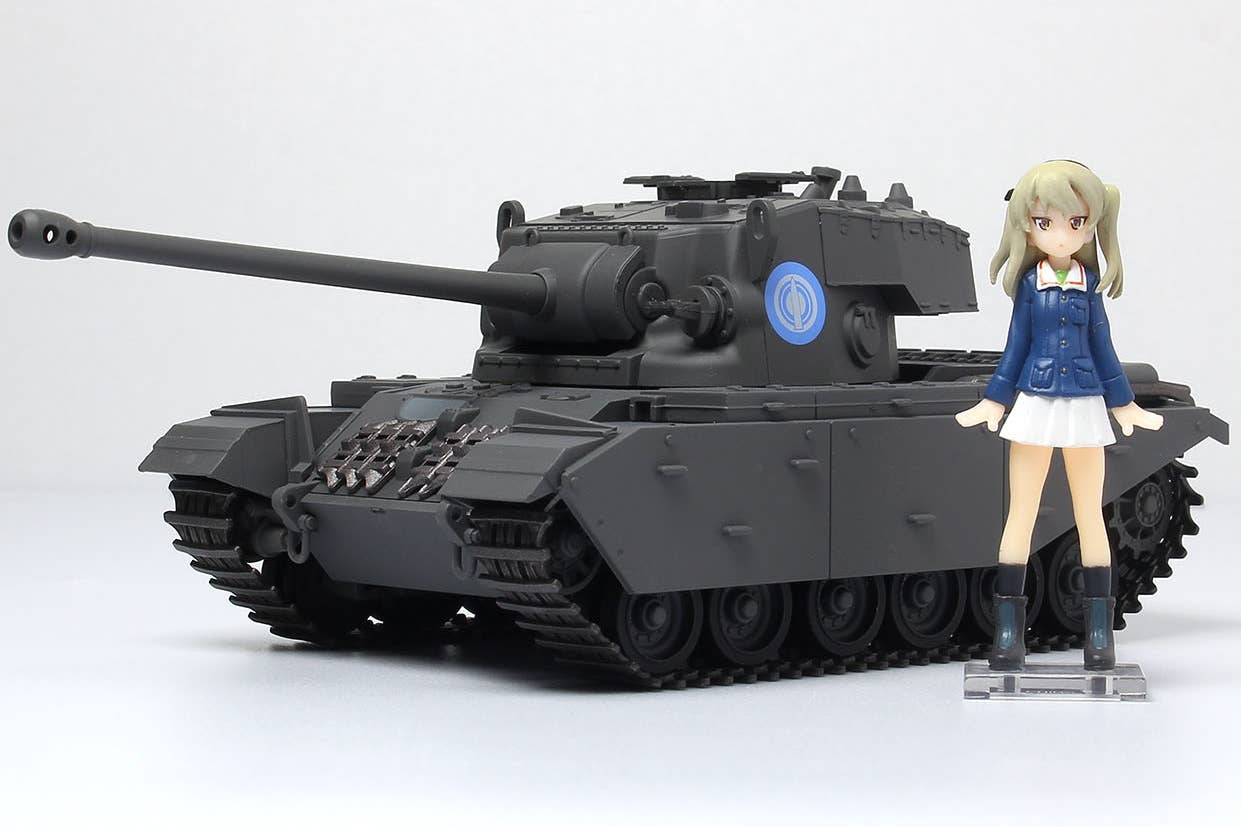 Platz 1/35 Girls und Panzer Der Film Deformed Cruiser Tank A41 Centurion Painted Display Model + Shimada Arisu Figure Kit | 4545782076943