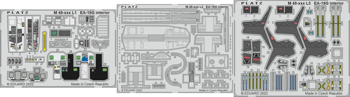 Platz 1/48 EA-18G Growler Photo-Etched Parts For Cockpit | 4545782082272