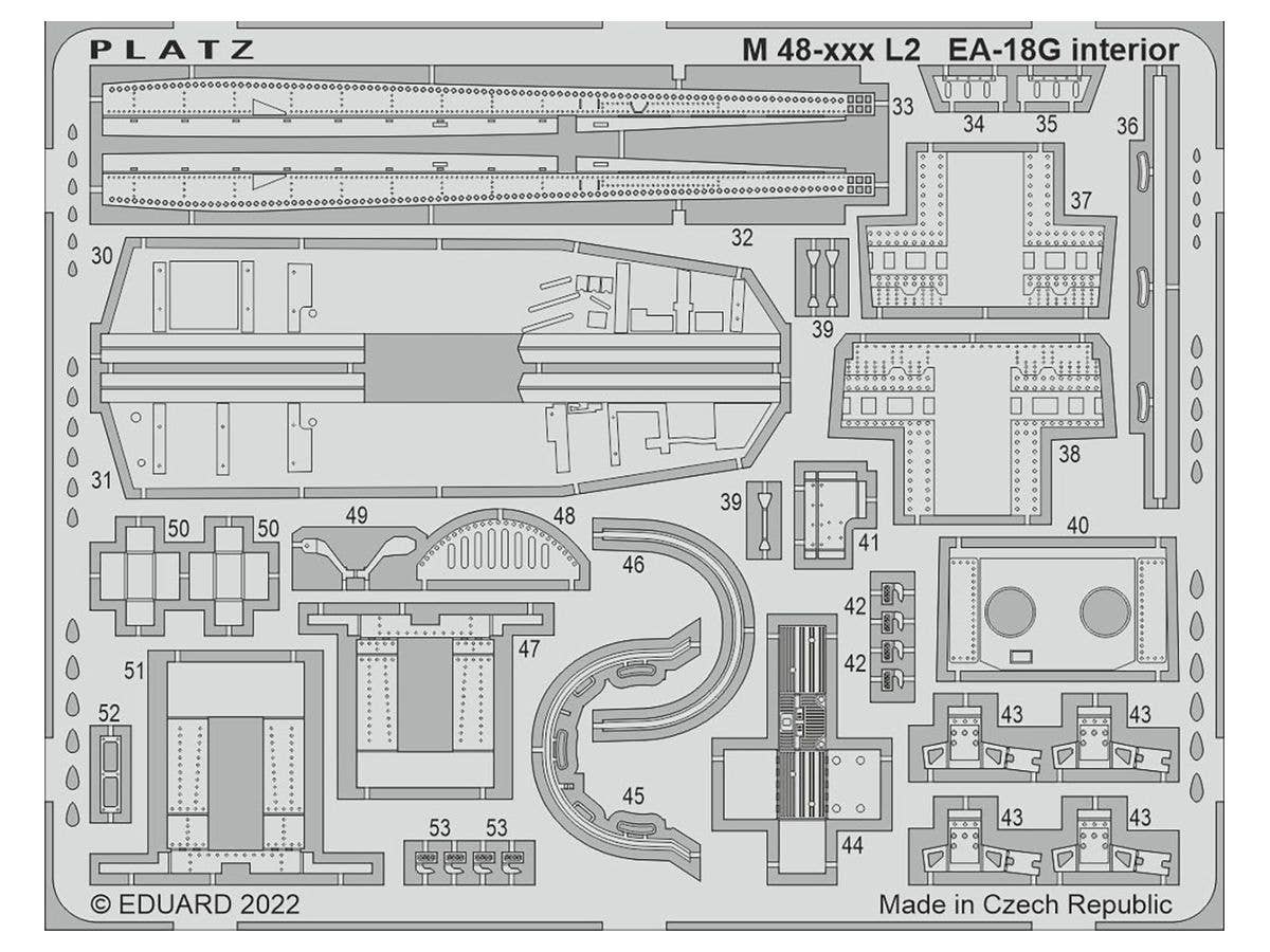 Platz 1/48 EA-18G Growler Photo-Etched Parts For Cockpit | 4545782082272
