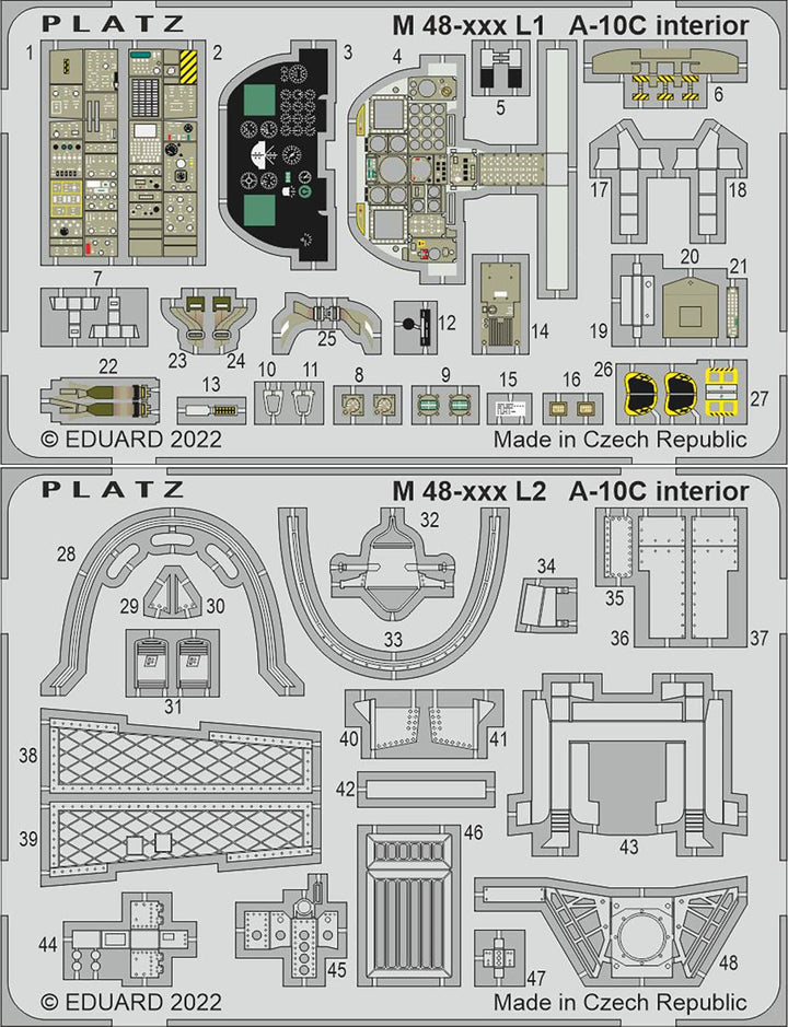 Platz 1/48 A-10C thunderbolt II Photo-Etched Parts For Cockpit | 4545782082548