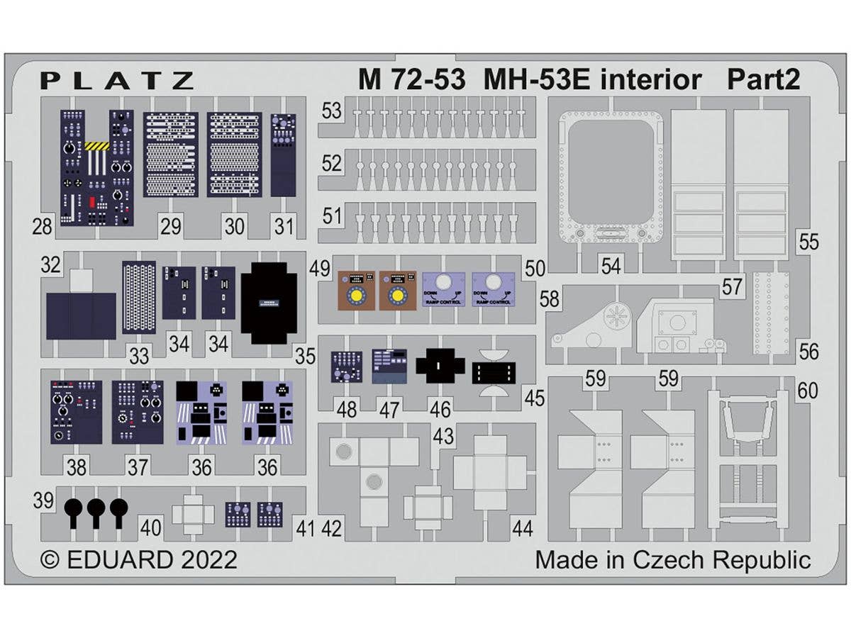 Platz 1/72 MH-53E Sea Dragon Photo-Etched Parts For Cockpit | 4545782082463